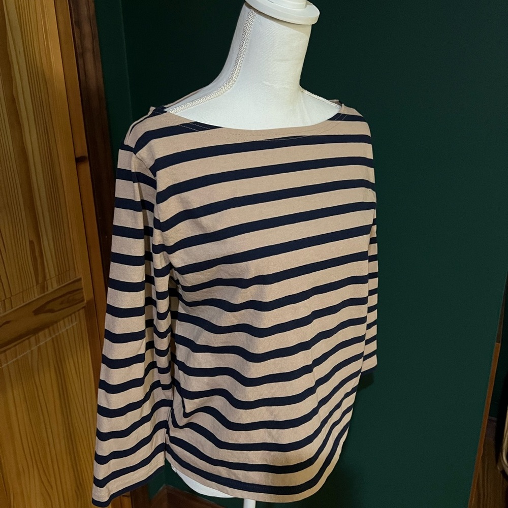 J. Crew Structured Boat Neck shirt - Picture 6 of 8